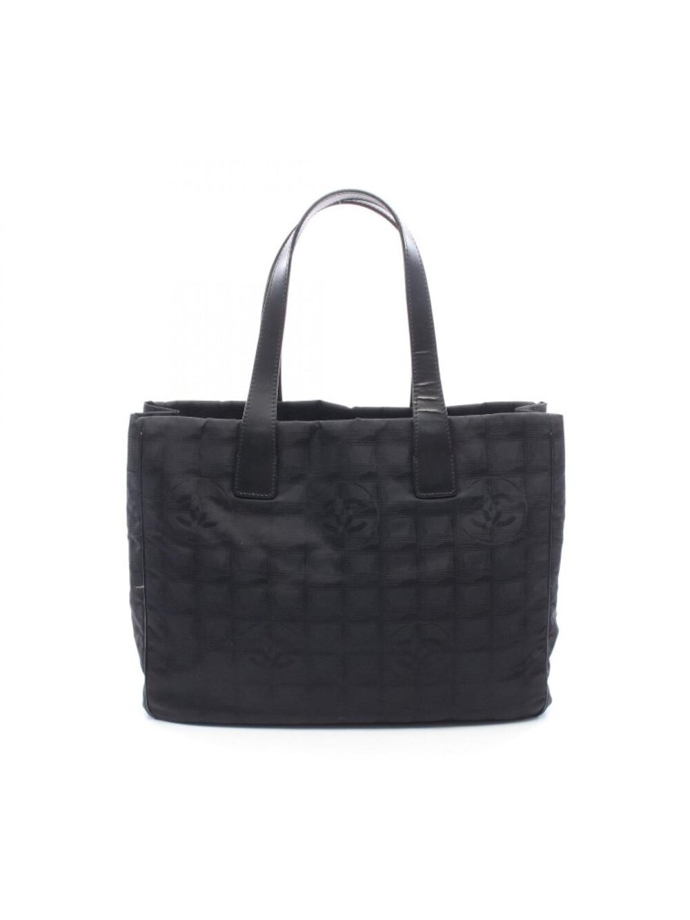 Chanel Tote Bag New Travel Line MM Black Nylon Leather MM